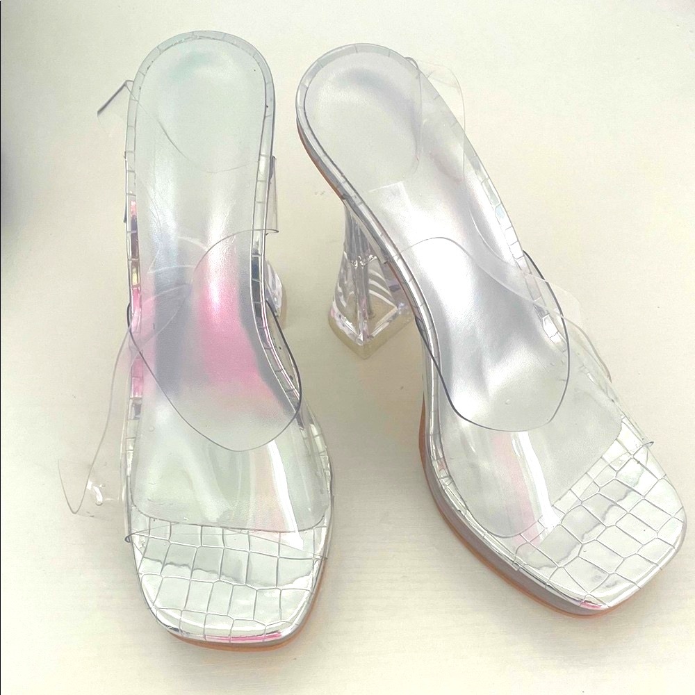 Forever 21 Clear Block Heels